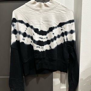 Fabletics mock neck crop fleece sweatshirt.